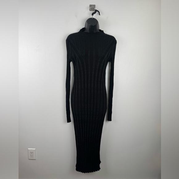 Loulou Studio Dresses & Skirts - LouLou Studio Women Gaya Black Ribbed Mock Neck Dress Size XS